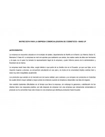 MATRIZ DOFA PARA LA EMPRESA COMERCIALIZADORA DE COSMETICOS – MAKE UP. Página 1