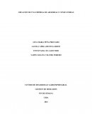 CREACION DE UNA EMPRESA DE ASESORIAS Y CONSULTORIAS.