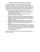 Medidas de prevención de pérdidas de la documentación.