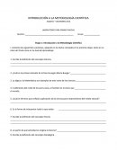 INTRODUCCIÓN A LA METODOLOGÍA CIENTÍFICA. LABORATORIO PARA PRIMER PARCIAL