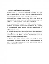 “CONTROL NUMÉRICO COMPUTARIZADO”. Página 1