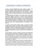 COGNICION Y CIENCIA COGNITIVA