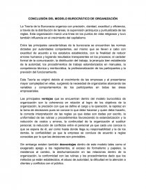 CONCLUSIÓN DEL MODELO BUROCRÁTICO DE ORGANIZACIÓN - Trabajos - ocejomarquez