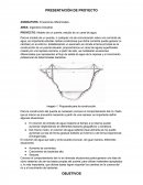 Modelo de un puente; estudio de un canal de agua.