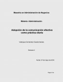 Adopción de la comunicación efectiva como práctica diaria