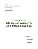 Procesos de Fabricación I. Procesos de Deformación Volumétrica en el trabajo de Metales