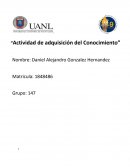 Actividad de adquisición del conocimiento. Ambiente Grafico de Microsoft Power Point