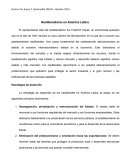 Neoliberalismo en America Latina y Honduras.