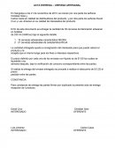 Acta entrega – Cerveza artesanal