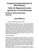 Taller de Negociación para ejecutivos en microfinanzas