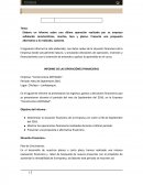 Informe de Operaciones Financieras.