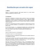 Tema- Destilación por arrastre de vapor.