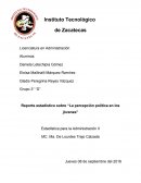 Reporte estadístico sobre “La percepción política en los jóvenes”