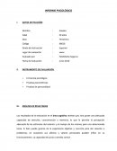 Informe psicológico Laboral.