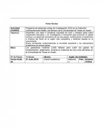 Programa de estancias cortas de investigación 2016 en la Colección Latinoamericana Nettie Lee Benson de la Universidad de Texas en Austin... Página 1