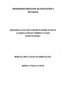 CASO CONCRETO DONDE SE DICTE LA RESOLUCIÓN DE TÉRMINO O PLAZO CONSTITUCIONAL.