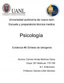 Evidencia #6 Síntesis de Iatrogenia