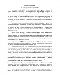 Informe 3: “Crear o Morir” Bre Pettis y la nueva Revolución Industrial. Página 1