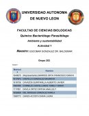 Químico Bacteriólogo Parasitólogo Ambiente y sustentabilidad