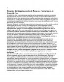 Creación del departamento de Recursos Humanos en el Grupo HUSA