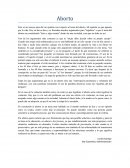 Este es un ensayo para dar mi opinión con respecto al tema del aborto. Mi opinión es que apuesto por la vida.