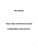 Titulo: Bajo rendimiento escolar