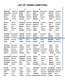 LIST OF TERMS COMPUTING.