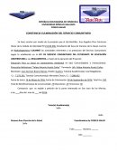 CONSTANCIA CULMINACIÓN DEL SERVICIO COMUNITARIO.