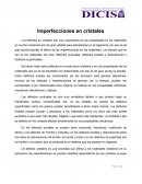 Imperfecciones en cristales
