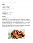 Atún asado con calabaza Butternut.