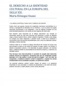EL DERECHO A LA IDENTIDAD CULTURAL EN LA EUROPA DEL SIGLO XXI.