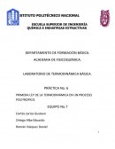 PRÁCTICA No. 6 PRIMERA LEY DE LA TERMODINÁMICA EN UN PROCESO POLITROPICO.
