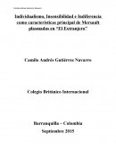Individualismo, Insensibilidad e Indiferencia como características principal de Mersault plasmadas en “El Extranjero”