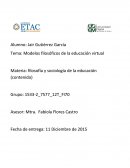 Modelos filosóficos de la educación virtual