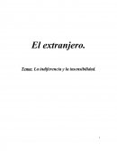 El extranjero: La indiferencia y la insensibilidad