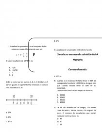 Examen de admision universitarias simulacro. Página 1