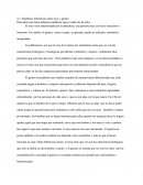 Establecer diferencias entre sexo y genero