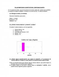 TALLER METODOS CUANTITATIVOS: CRISTHIAN DUARTE. Página 1