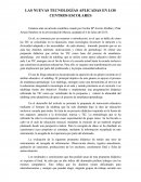 LAS NUEVAS TECNOLOGÍAS APLICADAS EN LOS CENTROS ESCOLARES