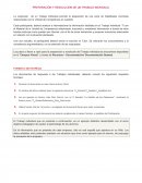 Preparación y resolución de UN TRABAJO INDIVIDUAL.