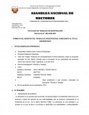 FORMATO DEL REGISTRO DEL TRABAJO DE INVESTIGACIÓN, CONDUCENTE AL TÍTULO UNIVERSITARIO