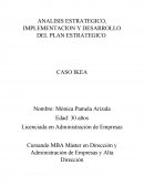 ANALISIS ESTRATEGICO, IMPLEMENTACION Y DESARROLLO DEL PLAN ESTRATEGICO. CASO IKEA