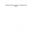 Adopción de niños por parejas con orientación sexual diversa.