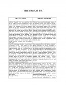 Ventajas y desventajas del brexyt.