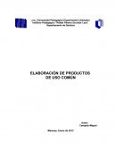 ELABORACIÓN DE PRODUCTOS DE USO COMÚN