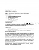 Reconocimiento de materiales y medidas de seguridad