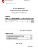 DIAGNÓSTICO DE COSTOS Y PRESUPUESTOS EMPRESA: TALENTOS DE GABY SAC