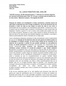 EL LADO POSITIVO DEL DOLOR