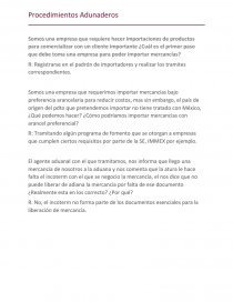 Procedimientos Aduaneros.. Página 1
