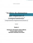 Análisis de elementos que impactan el comportamiento